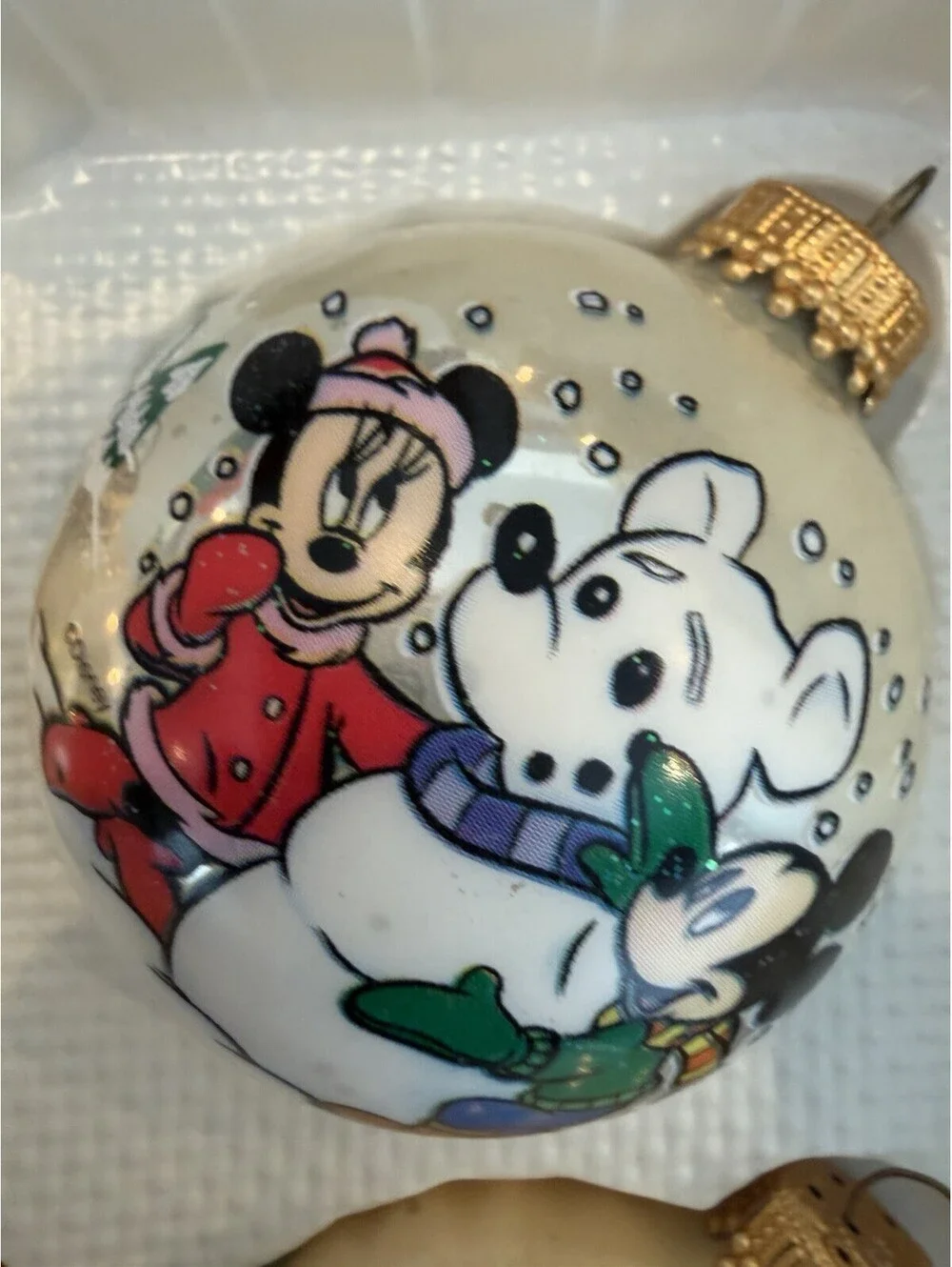 Mickey Mouse Christmas by Krebs 4  glass ornaments vintage 90s original box